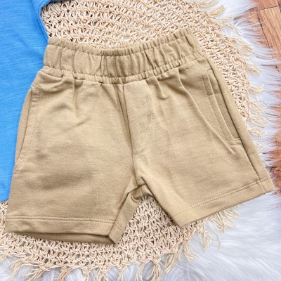 Conj. Camiseta Amalfi Dall'Italia e Bermuda Moletinho - Azul e Areia